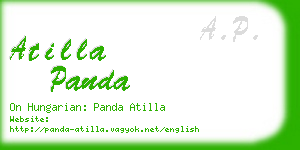 atilla panda business card